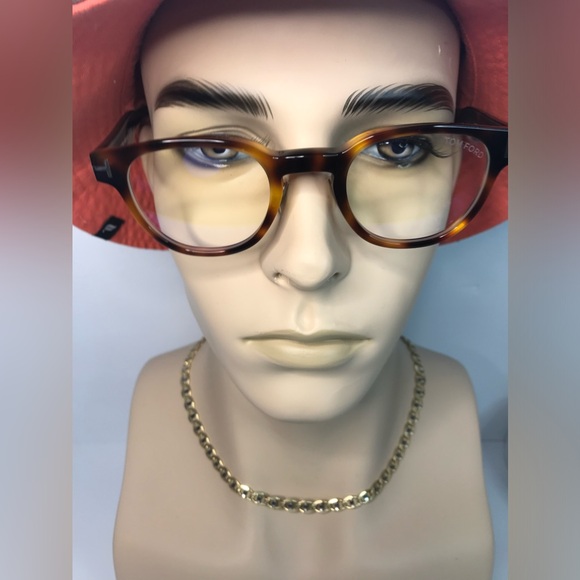 New Authentic Tom Ford FT5783-D-B 053 47 Shiny Classical Havana/T Logo Eyeglass - Picture 8 of 14